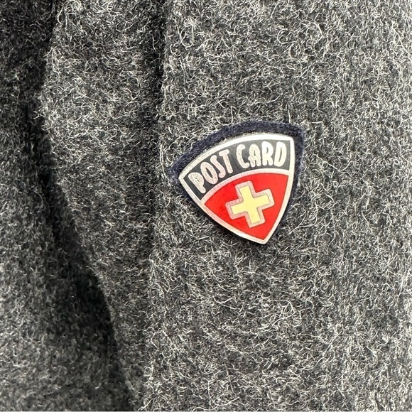 POSTCARD Italy Minimalist Gray Wool Alpaca Blend Jacket Size 4 - Picture 4 of 10